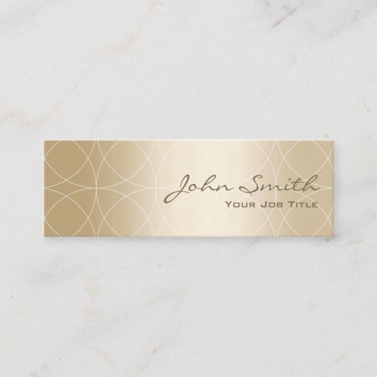 メイクアップアーティストラグジュアリージオメトリック金ゴールドサロン スキニー名刺 (正面)
