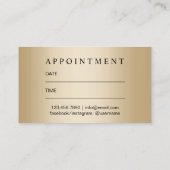 メイクアップアーティストラグジュアリーブラックリップサロンアポイントメント 予約カード (裏面)