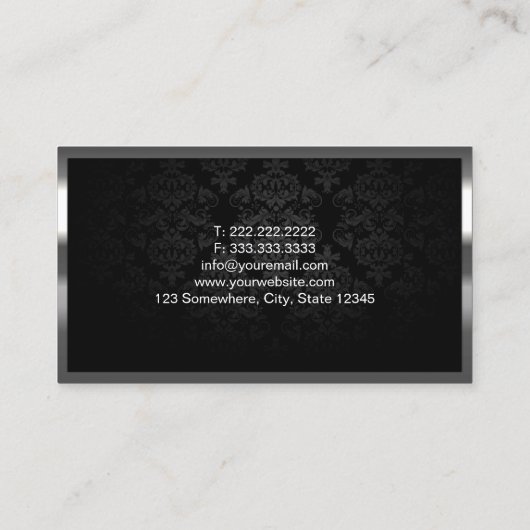 メイクアップアーティストラグジュアリー縁どメタル 名刺 (裏面)