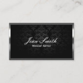 メイクアップアーティストラグジュアリー縁どメタル 名刺 (正面)