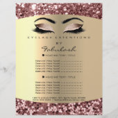 メイクアップアーティストラッシュエクステンションバラ金ゴールドフライヤー価格 チラシ (正面)