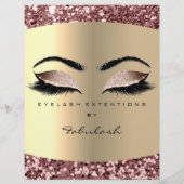 メイクアップアーティストラッシュエクステンションバラ金ゴールドフライヤー価格 チラシ (裏面)