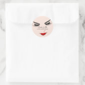 メイクアップアーティストラッシュエクステンションリップバラ赤面 ラウンドシール (バッグ)