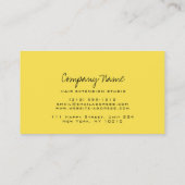 メイクアップアーティストラッシュエクステンション王室のブルーイエロー 予約カード (裏面)