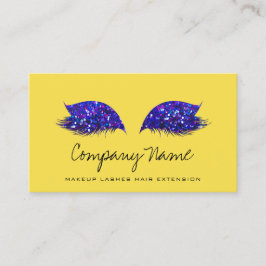 メイクアップアーティストラッシュエクステンション王室のブルーイエロー 予約カード