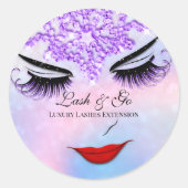 メイクアップアーティストラッシュエクステンション美しいショップダイヤモンド ラウンドシール (正面)