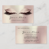 メイクアップアーティストラッシュグリッターバラアポイントメントカード 予約カード (正面/裏面)