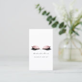 メイクアップアーティストラッシュグリッターパステルピンクアイ 名刺 (スタンド正面)