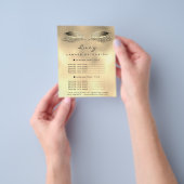 メイクアップアーティストラッシュグリッター2ページ価格表金ゴールド チラシ (手)