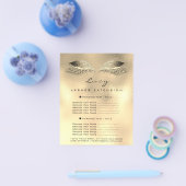 メイクアップアーティストラッシュグリッター2ページ価格表金ゴールド チラシ (シングル)