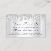 メイクアップアーティストラッシュシルバードリップススパ美容師 予約カード (正面)