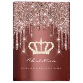 メイクアップアーティストラッシュスパークイベントプランナーバラクラウン クリップボード (裏面)