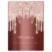 メイクアップアーティストラッシュスパークイベントプランナーバラブラウン クリップボード (裏面)