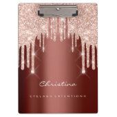 メイクアップアーティストラッシュスパークイベントプランナーバラブラウン クリップボード (正面)