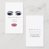 メイクアップアーティストラッシュスモーキーブルーバラリップキス 名刺 (正面/裏面)