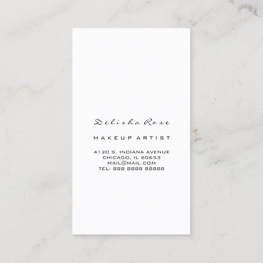 メイクアップアーティストラッシュスモーキーブルーバラリップキス 名刺 (裏面)