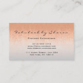 メイクアップアーティストラッシュズグリッタードリップコーラルグレー 名刺 (裏面)