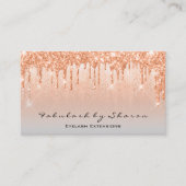 メイクアップアーティストラッシュズグリッタードリップコーラルグレー 名刺 (正面)