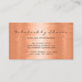 メイクアップアーティストラッシュズグリッタードリップスコーラルイベント 名刺 (裏面)