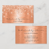 メイクアップアーティストラッシュズグリッタードリップスコーラルイベント 名刺 (正面/裏面)