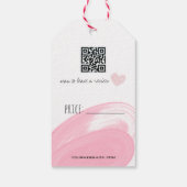 メイクアップアーティストラッシュブロウピンクのラッシュクリーナー価格 ギフトタグ (裏面)