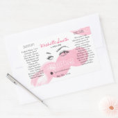 メイクアップアーティストラッシュブロウブラックピンクラッッシュクリーナー 長方形シール (封筒)