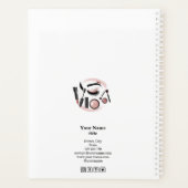 メイクアップアーティストラッシュマスカラリップスティックバラ金ゴールド プランナー手帳 (裏面)