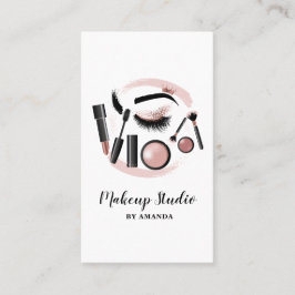 メイクアップアーティストラッシュマスカラリップスティックバラ金ゴールド 名刺