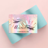 メイクアップアーティストラッシュ爪、 ネイルカスタムロゴドリップ 名刺