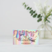 メイクアップアーティストラッシュ爪、 ネイルカスタムロゴ滴 名刺 (スタンド正面)