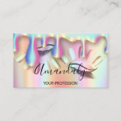 メイクアップアーティストラッシュ爪、 ネイルカスタムロゴ滴 名刺 (正面)