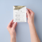 メイクアップアーティストラッシュ白2ページ価格表金ゴールド チラシ (手)