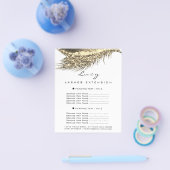 メイクアップアーティストラッシュ白2ページ価格表金ゴールド チラシ (シングル)