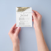 メイクアップアーティストラッシュ金ゴールドホワイトフライヤー1ページ価格 チラシ (手)