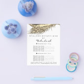 メイクアップアーティストラッシュ金ゴールドホワイトフライヤー1ページ価格 チラシ (シングル)