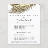 メイクアップアーティストラッシュ金ゴールドホワイトフライヤー1ページ価格 チラシ (正面)