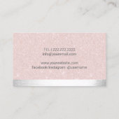 メイクアップアーティストラッシュ&ブローサロン赤面バラ金ゴールド 名刺 (裏面)