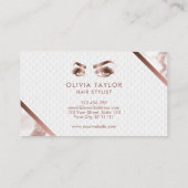 メイクアップアーティストラッズアイズマーブルバラ金ゴールド 名刺 (裏面)