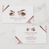 メイクアップアーティストラッズアイズマーブルバラ金ゴールド 名刺 (正面/裏面)