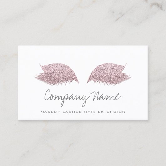 メイクアップアーティストラッズエクステンションバラホワイトグレー 予約カード (正面)