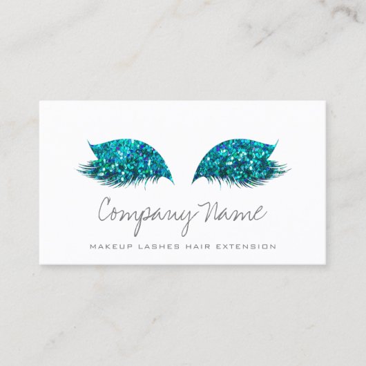 メイクアップアーティストラッズエクステンション海ホワイトブルー 予約カード (正面)