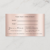 メイクアップアーティストラッズピンクローズアポイントメントカード 予約カード (裏面)