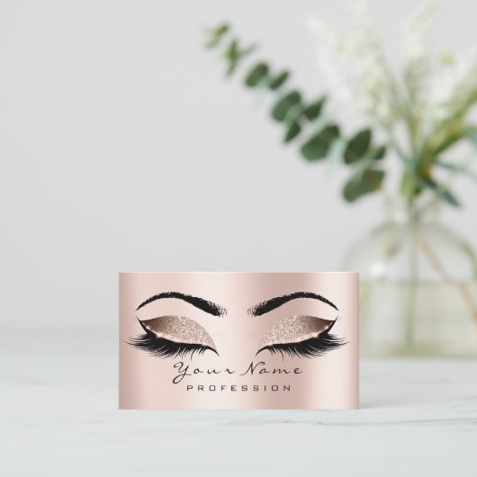 メイクアップアーティストラッズピンクローズアポイントメントカード 予約カード (スタンド正面)