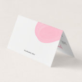 メイクアップアーティストラッズブロウズピンクアポイントメントカード 名刺 (裏面)