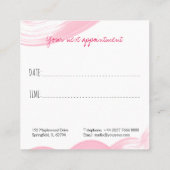 メイクアップアーティストラッズブローズホワイトアポイントメントカード 予約カード (裏面)