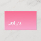 メイクアップアーティストラッズミニマルモダンリストピンク 名刺 (正面)