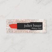 メイクアップアーティストリップスティック美しい スキニー名刺 (正面)