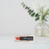 メイクアップアーティストリップスティック美しい スキニー名刺 (スタンド正面)