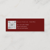 メイクアップアーティストリップナース化粧品注射器Qr スキニー名刺 (裏面)