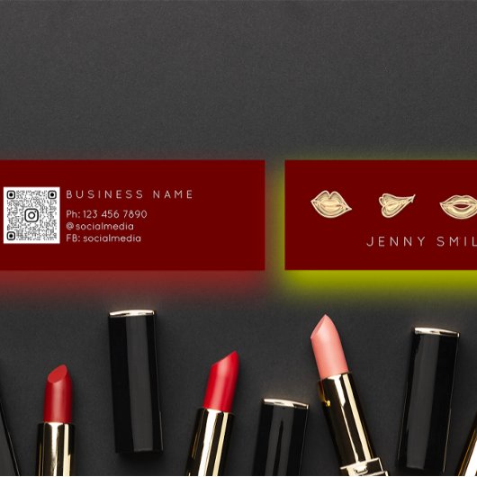 メイクアップアーティストリップナース化粧品注射器Qr スキニー名刺